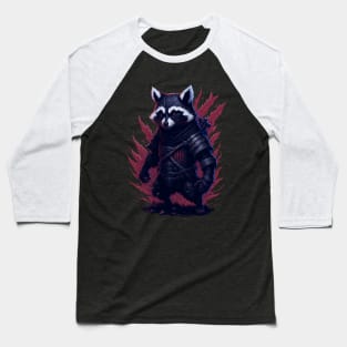 Ninja Raccoon Baseball T-Shirt